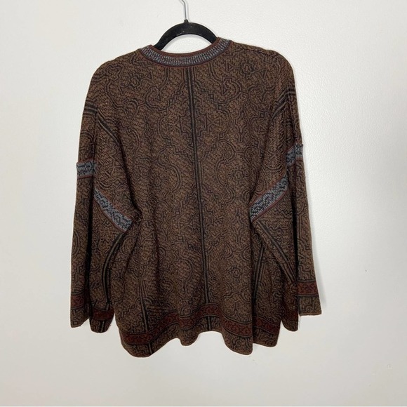Peruvian Connection Baby Alpaca Brown Open Front Cardigan Sweater Size M/L - Picture 4 of 4